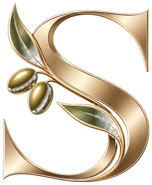 Shefa S monogram with olive branch